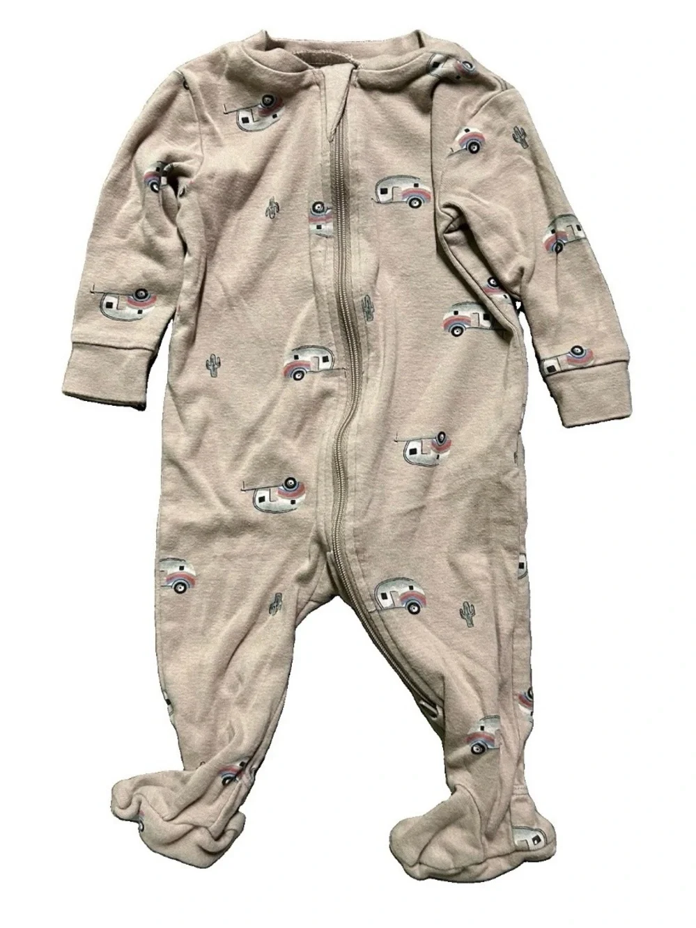 Baby Boy Footie Pajamas Little Brother Animals Space Size 0-3 Months